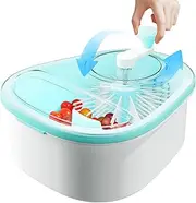 Fruit Cleaning Device, Portable Automatic Fruit Cleaner Bowl, Large Fruits Washing Spinner, Large Fruits Washing Spinner with Bowl Lid Colander and Draining System for Home