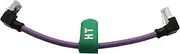 Ethernet Network RJ45 CAT-6 Patch Cable, 90-Degree Angle for EtherCAT Profinet Industrial Camera Internet Router LAN Printer Computer Switch Server Game Console Modem, 3m, Purple