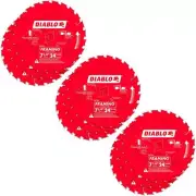 DIABLO Circular Saw Blade 7-1/4"Dia 5/8"Arbor 24-Teeth Carbide Wood Cut (9-Pack)