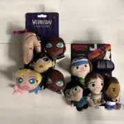 STRANGER THINGS & Wednesday 5 Pack CAT Toys Dustin Eddie CATNIP Soft Plush
