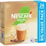 Nescafe Hazelnut Latte Coffee Sachets 26 pack