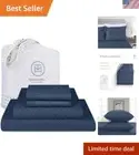 Luxurious 100% Cotton Full Size Sheet Set | 300 Thread Count Jacquard Bedding