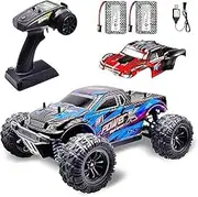 AUSLEE RC Cars 1:18 Scale Remote Control Car, 4WD High Speed 40+ Km/h Off Road RC Monster Vehicle Truck, All Terrains Electric Toy Trucks with Two Rechargeable Batteries for Boys Kids and Adults……
