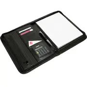 Rexel Compendium Note Pad Holder Calculator Folder Zippered Black