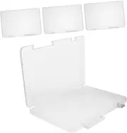 Zerodeko 4pcs Portable Project Case Clear A5 File Box Transparent File Slim Cases Plastic Storage File Boxes