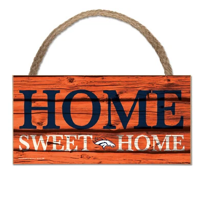 NFL Denver Broncos Home Sweet Wood Sign Wooden Sign Wood Wall Decoration Decor