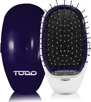 TODO Ionic Styling Hair Brush Health Smooth Silky Hair Stainless Steel Bristle Comb Purple