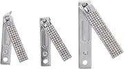 MERRYHAPY Elegant Diamond-decorated Nail Scissors Set 3-piece Manicure Kit Stainless Steel Nail Clippers Home Travel Tools