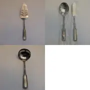 4 NEW VTG 1776 Stainless Flatware by SALEM SERVING Pcs. Cake Server Ladle Butter