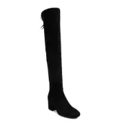 Sugar Womens 10 M Black Microsuede Zip Up Over The Knee Boots NIB GQ5