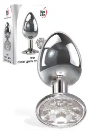 Adam and Eve Large 3.7" Clear Gem Base Butt Plug