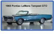 1965 Pontiac Tempest Lemans GTO Convertible Refrigerator / Tool Box Magnet