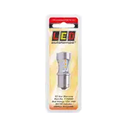 LED Autolamps Bayonet Globes Amber Indicator Bulb 12-24 Volt Single Blister