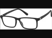 ZENNI Reading Glasses +1.00 Black Square Frame Male / Unisex R007012100