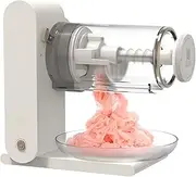 Ice Shaver, Electric Shaved Ice Machine with Ice Tray, Portable USB Charge Ice Crusher, Slushie Machine, Snow Cone Machine, for Ice Cream, Snowcone, Kakigori, Bingsu, Cocktail Maker for Home,white