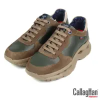 在飛比找momo購物網優惠-【CallagHan】西班牙原廠輕量透氣增高休閒鞋 棕綠色(