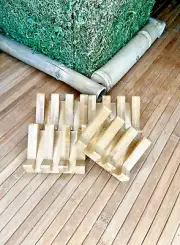 4 Bamboo Bar Soap Lifts | Mountain | Soap Holder | Compostable | Ecofriendly