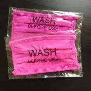 2 Pink Washable Cotton Facemasks NWT Survivor Face Masks Unisex OSFA