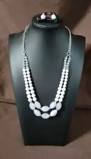 Paparazzi Sundae Shoppe Silver Necklace And Earrings
