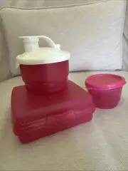 Tupperware 3-piece Lunch Set - PINK