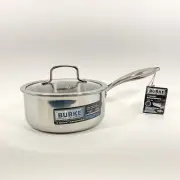 David Burke Geo Clad Heavy Stainless Steel 3-Qt 8" Saucepan New