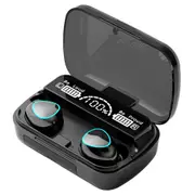 Makibes M10 TWS Bluetooth Headphones with Charging Box LED Sports Stereo Noise Canceling Earbuds - Black
