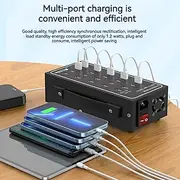 Multi USB Charger USB Fast Charging Station Universal Carregador Portatil For Iphone 15 Samsung Xiaomi Ipad Tablet 10/20/30/40/50/60 Port