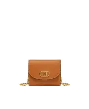 MCM Mini Mode Travia Logo Plaque Wallet One size Brown
