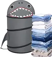 Plush Doll Storage Bucket | Shark Design Plushies Storage Bucket - Large Toy Box Chest With Lid, Oxford Cloth, Stuffed Animal Holder For Small Or Large Plushies