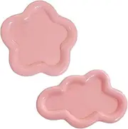 Qianly 2x Jewelry Display Trays Vanity Trays Trinket Organizers Storage for Beads Women, Pink