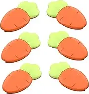 Generic 6 Pcs Safety Pins Carrot Shape Plastic Locking Closures Durable Stainless Steel Cloth Diaper Nappies Pins Easy Handling for Crafts and Clothing Tags