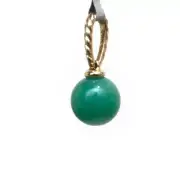 New DAVID YURMAN 9mm Solari Enhancer Pendant with Chrysoprase & 18K Yellow Gold