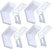 COOPHYA 28pcs 90 Chairs Fixed Bracket Straight Corner Brace Furniture Corner Braces Straight Angle Corner Angle Corner Bracket Right Angle Bracket Fastener Joint Shelf Support White