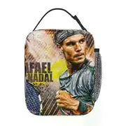 c306 Rafael Nadal Illustration Funart Lunch Bags Insulated Lunch Tote Waterproof Bento Box Picnic Bags for Woman Work Children School k306