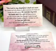 Pocket Scripture Cards Psalm 23, The Lord is My Shepherd, Prayer Cards, 3.5x2"