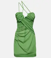 [Nensi Dojaka] Nensi Dojaka Draped one-shoulder minidress AU 12 green