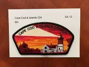 Boy Scout Patch CSP, Cape Cod & Islands 224, 2005, Black Border, SA-12, New