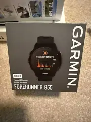 Garmin Forerunner 955 Black Solar Smartwatch for Runners 010-02638-00 New in Box