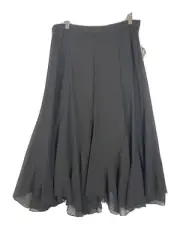 R&M Richards Flared Ruffled Midi Skirt Size 12 NWT