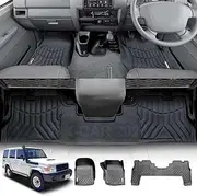 X-CAR 3D Floor Mats for Toyota Landcruiser 70/79/76 Series Dual Cab 2012-2022 Customized Heavy Duty All Weather Car Carpet Liners Full Set