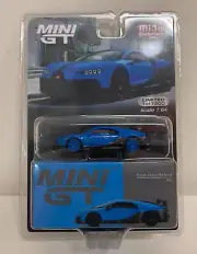 1/64 MINI GT Bugatti Chiron (Blue w/Blue Wheels Model Car MGT00379 - CHASE