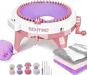 [BUAOB] SENTRO Knitting Machine 48 Needles for Adults, Smart Automatic Circular Crochet Knitting Machine with Row Counter