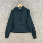 NEW Nike Womens Jumper Size M Medium Black Cotton Hooded Oversized Terry A2101