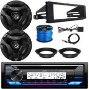 JVC KD-T92MBS 1DIN Bluetooth CD Receiver W/Kit, 2x 6.5" 300W Speakers W/Adapters