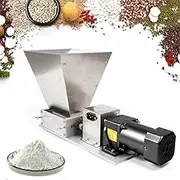 60W Electric Grain Mill Grain Grinder, with 4L/4.23QT Hopper 2-Roller Mill, 20kg/h Stainless Steel Barley Grinder for Grain Milling