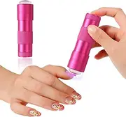 Mini UV Nail Lamp Presser, Silicone Nail Press Light, Handheld LED Nail Curing Lamp Nail Dryer with Silicone Head for Quick Nail Touch-Ups,Nail Press Flashlight Tool for Women Girl Manicure Decor