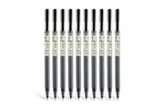 10x Gel Pens 0.5mm Black Ink Rollerball Ballpoint Pens School Office Stationery