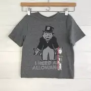 NWT Junk Food x Hasbro Monopoly - Gray “I need an allowance” tee shirt, XS