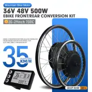 36/48V 500W 20-29 Inch 700C Front Rear Wheel Hub Motor for Ebike Conversion Kit