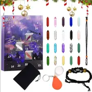 24 DAYS Christmas Advent Countdown Calendar Rhinestone And Healing Stones Blind Box